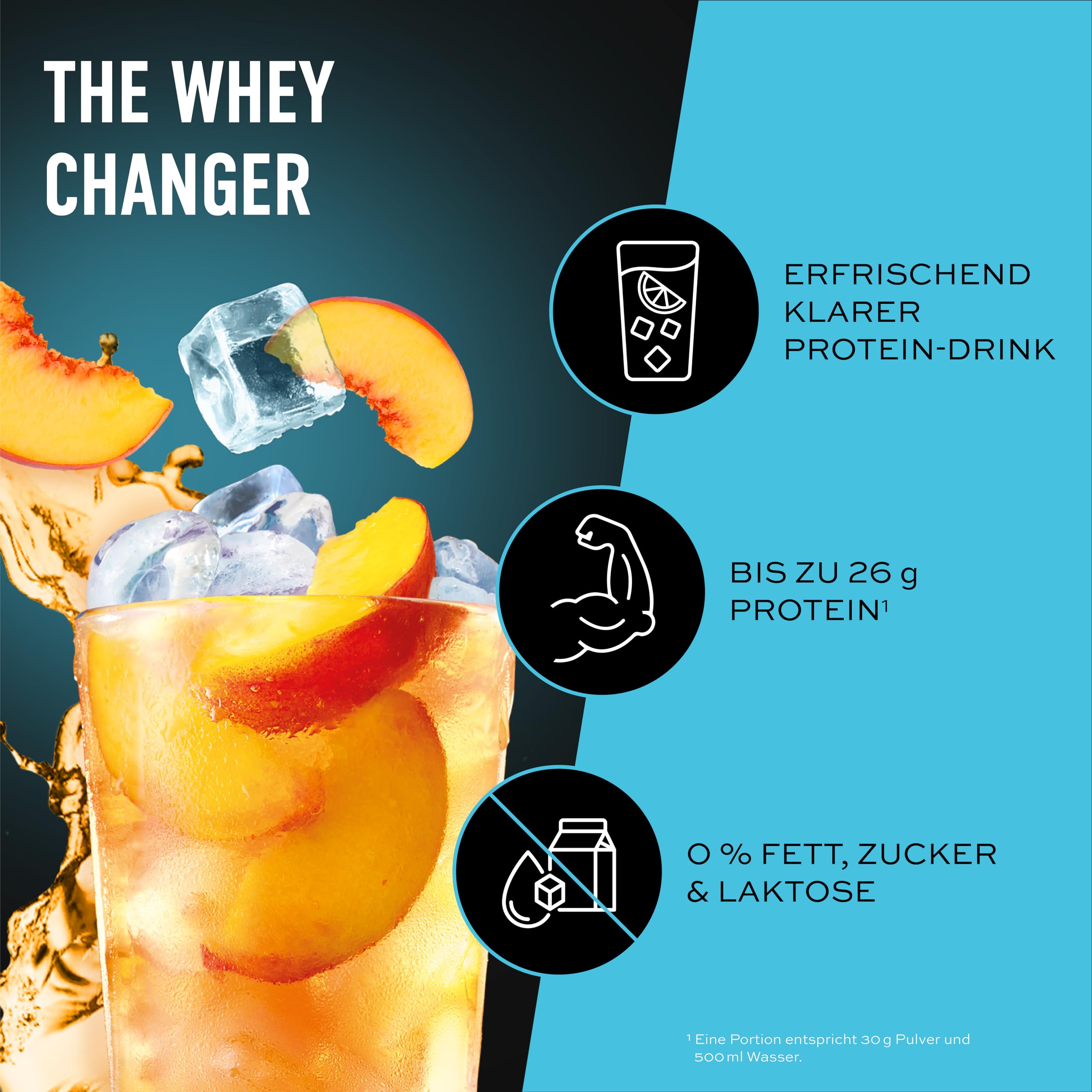 ESN ISOCLEAR Whey Isolate Protein Pulver, Peach Iced Tea, 908 g, Clear Whey