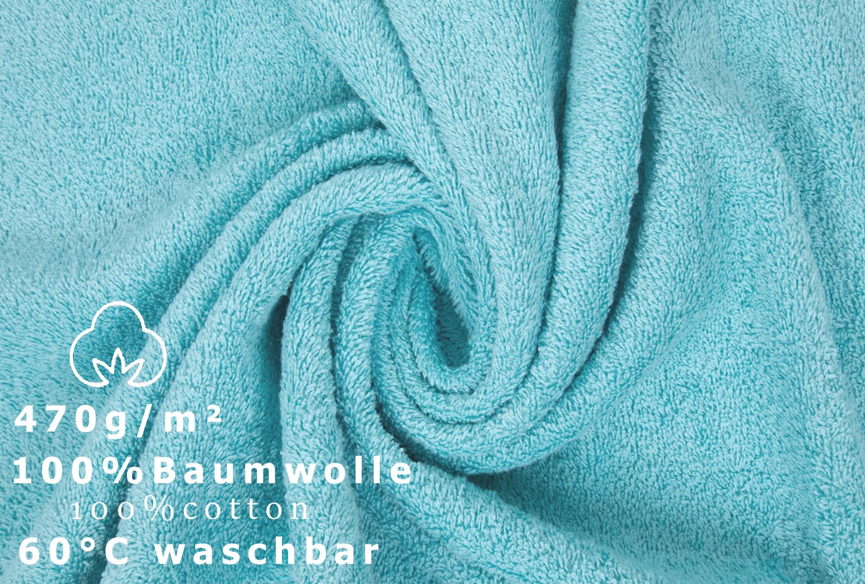 Betz 10 Asciugamani PREMIUM 100% cotone dimensioni 50x100 cm colore blu oceano