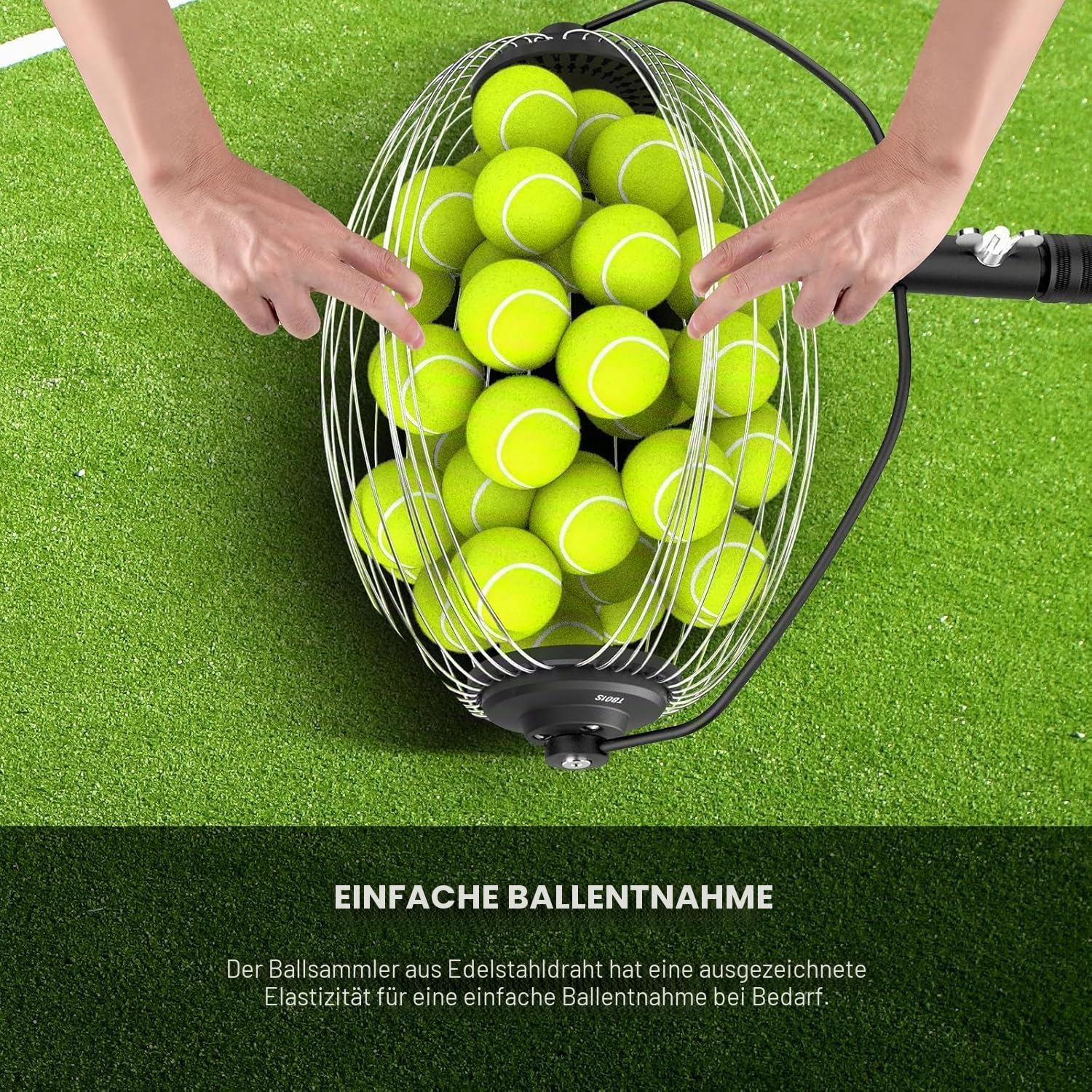 NEEWER Tennisball Sammler, teleskopierbarer Tennisbälle Rollsammler