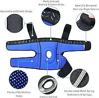 Vista 2 de ABYON Knee Brace for Men and Women for Meniscus Tear, ACL, Arthritis. Knee Support with Dual Side Stabilizers & Crossed Compression Straps Maximum