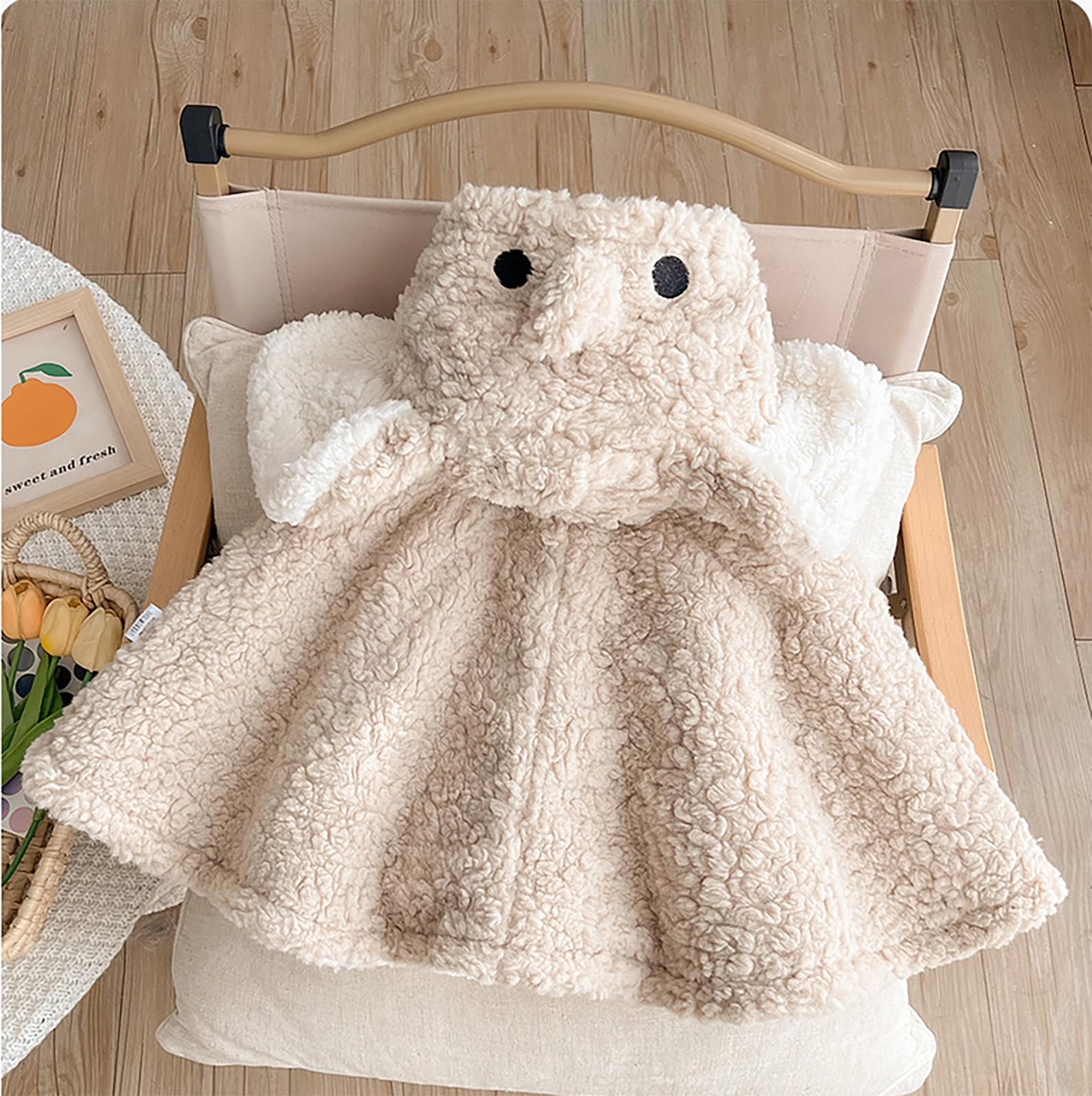 Lindo Cape con Capucha Bebé Niño Niñas Sudadera con Capucha Lana Suave Poncho Capa Cortavientos Invierno Otoño Ropa Exterior Caliente Chal para Niños 0-3 años