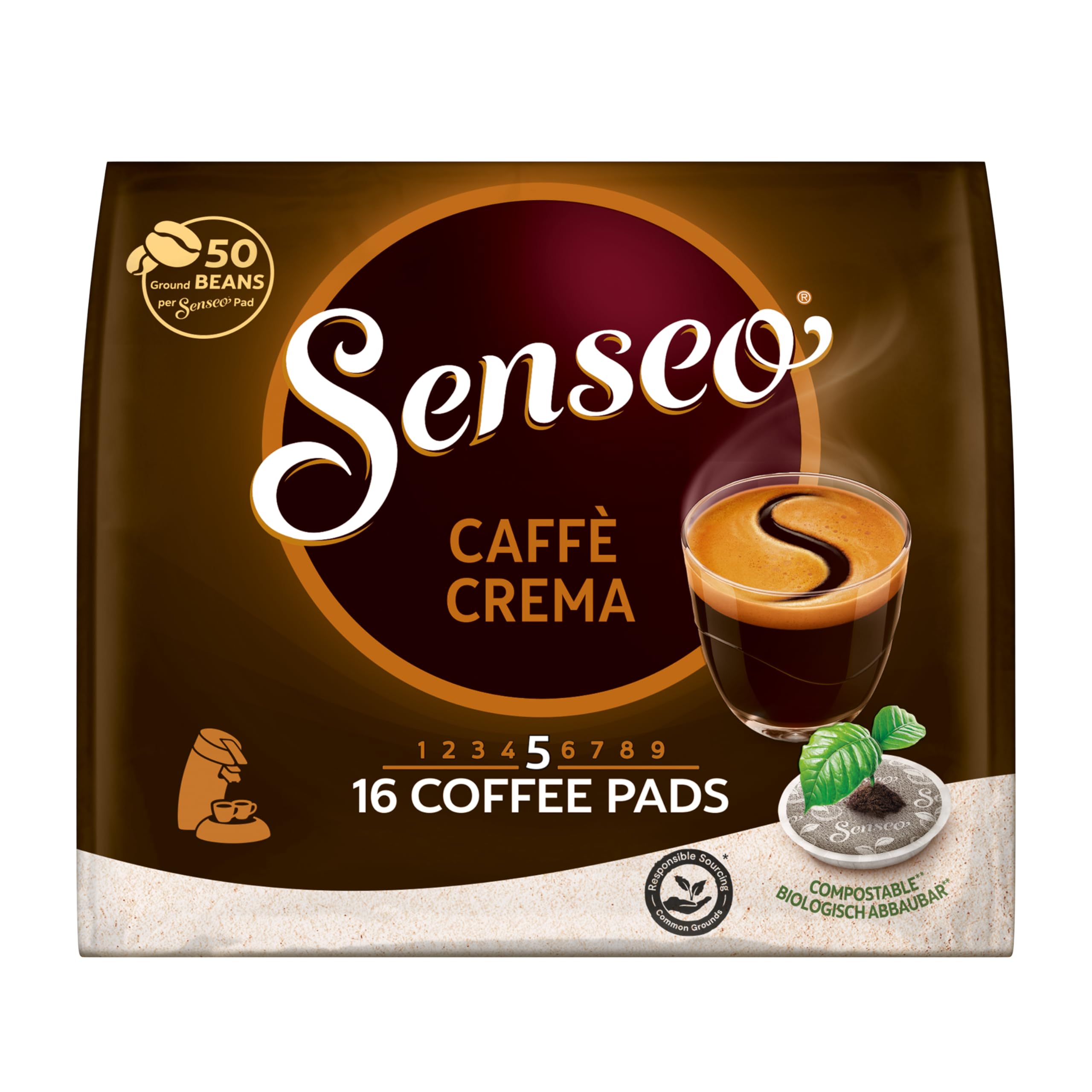 Senseo Pads Caffè Crema 80 saszetek kawy UTZ 5 x 16 napojów