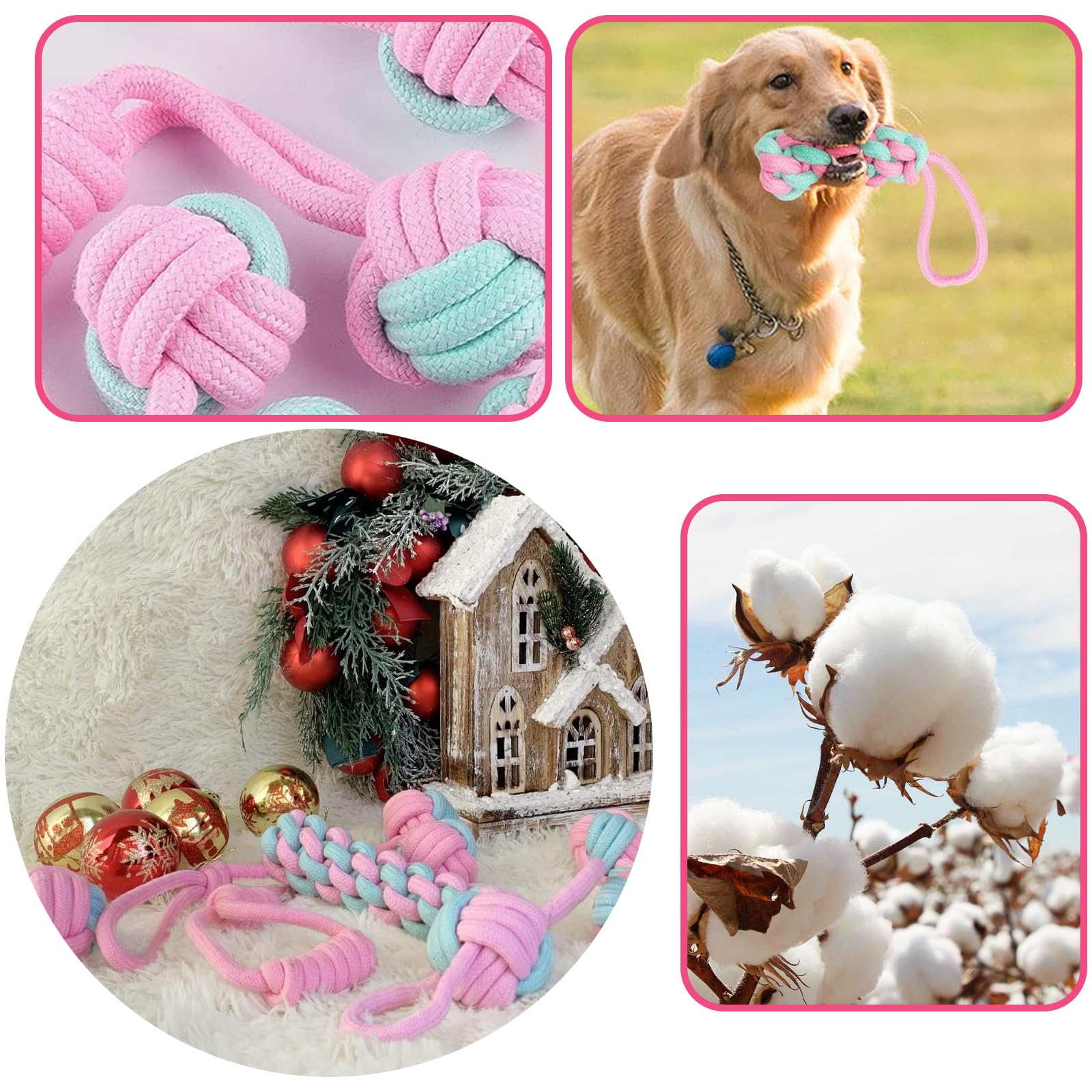 Set Giocattoli Per Cani VIPNAJI - 15 Pezzi In Cotone | Giochi Di Corda, Masticabili, Interattivi Per Cani Piccoli E Medi - Foto 11