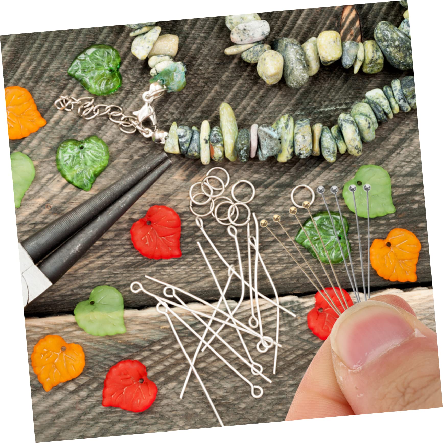 ERINGOGO Jewelry Ball Straight 400pcs Reusable Beading Pins for Craft Charm Necklace Kit