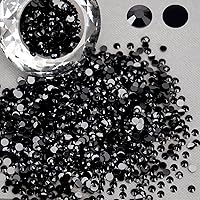 Vista 16 de Bolsa al por mayor de 3000 piezas de 4 mm de brillantes de imitación de resina con parte posterior plana, brillantes de resina redondos Siam claros