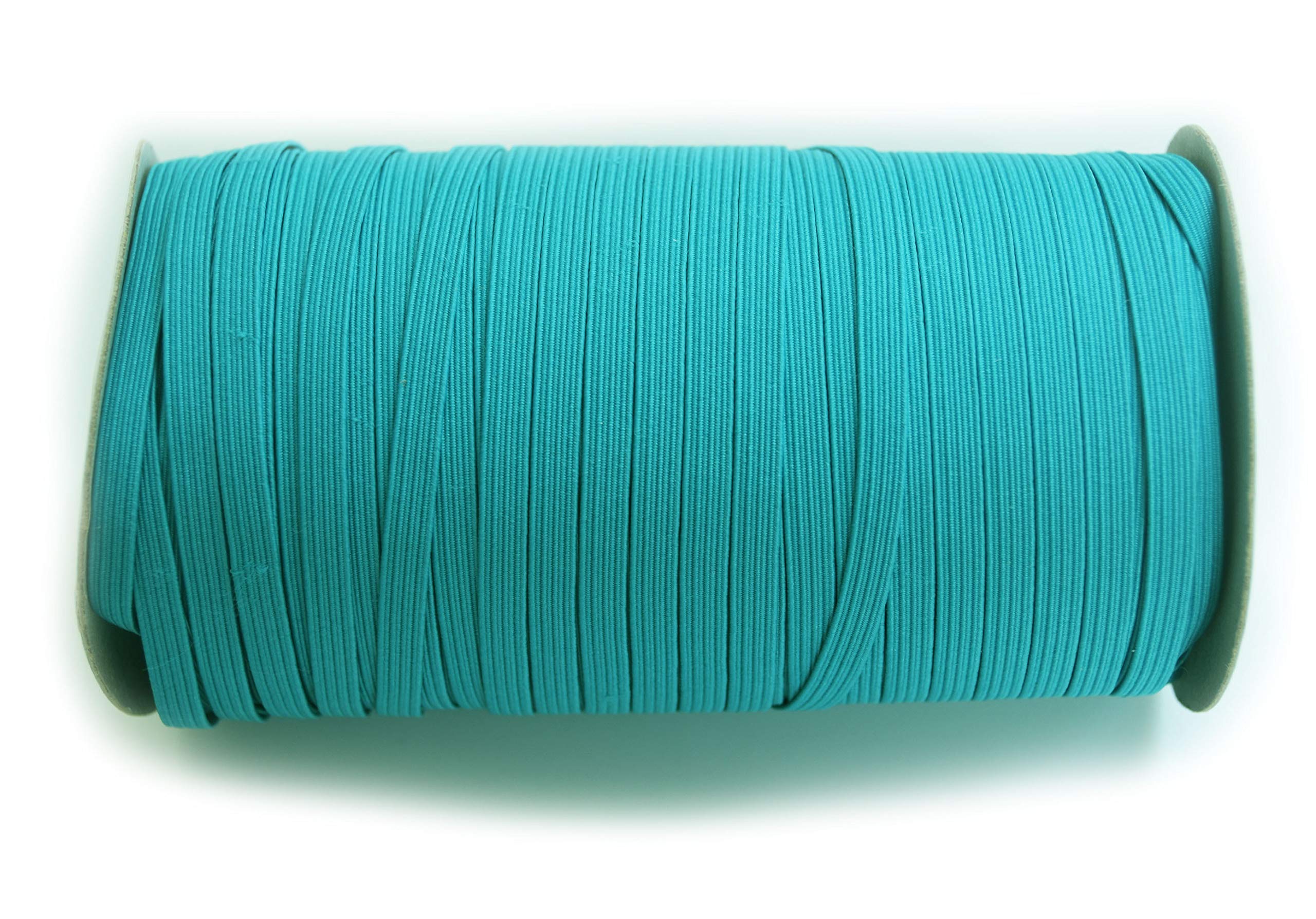 PrettyBoutique 6mm Corded Flat Cord Thin Elastic Dressmaking Waistband Headbands Masks (Teal, 10 Metres) โ image 1