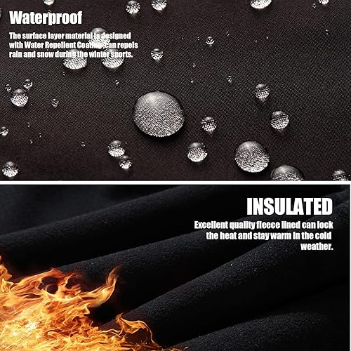 Miniatura 3 de WULFUL Kids Waterproof Snow Ski Pants Boys Girls Outdoor Winter Fleece Hiking Insulated Snowboard Pants