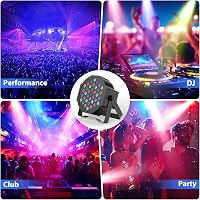 DELIBANG DMX512 RGB LED Par Lámpa Szett - 36 LED-es Diszkó Fény Távirányítóval - Színpadi Világítás Bulikhoz, Koncertekhez, Esküvőkre - 8 db 7