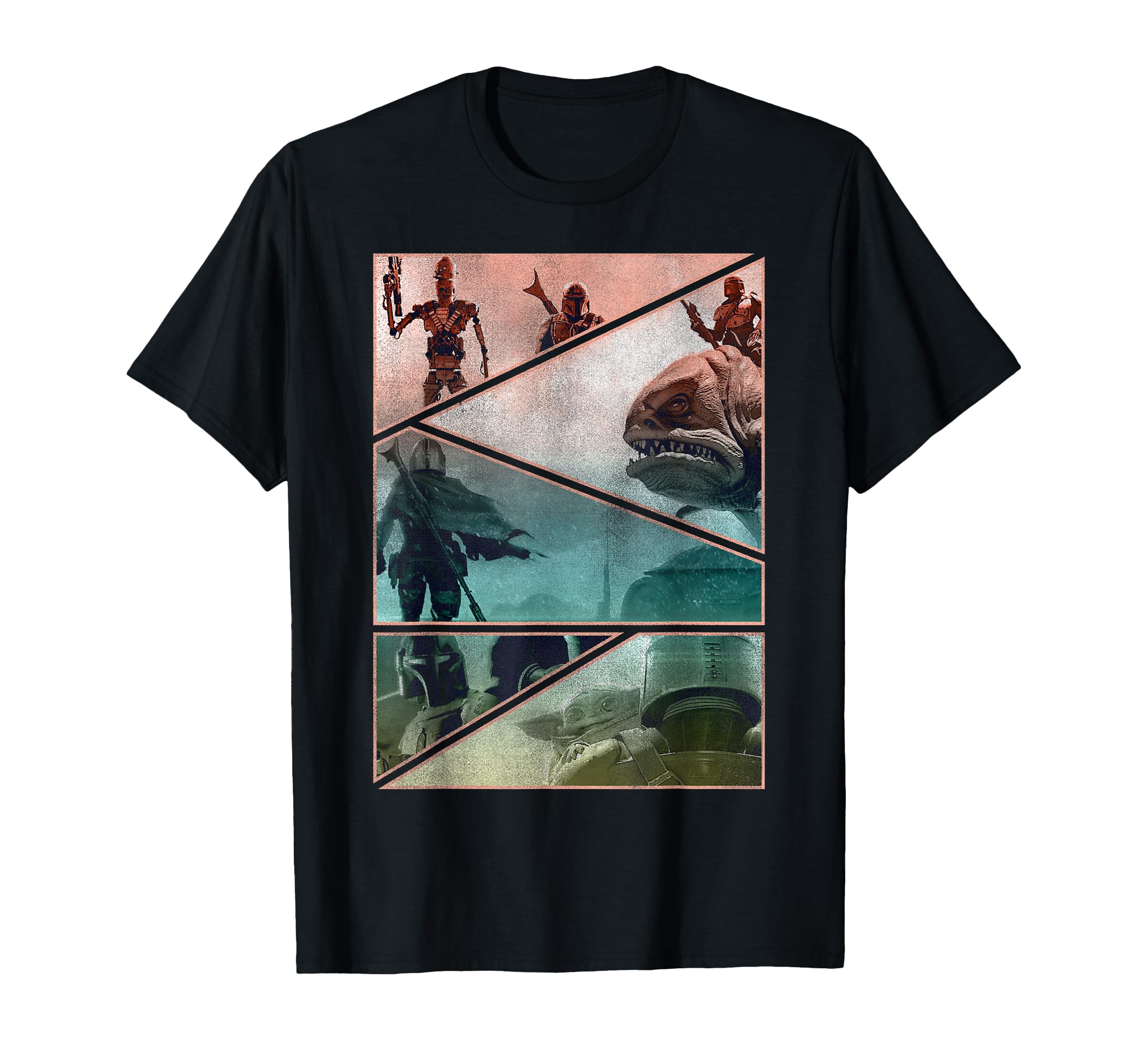 T-shirt Star Wars Mandalorian Panel Slice anti-déformation coton respirant - 2