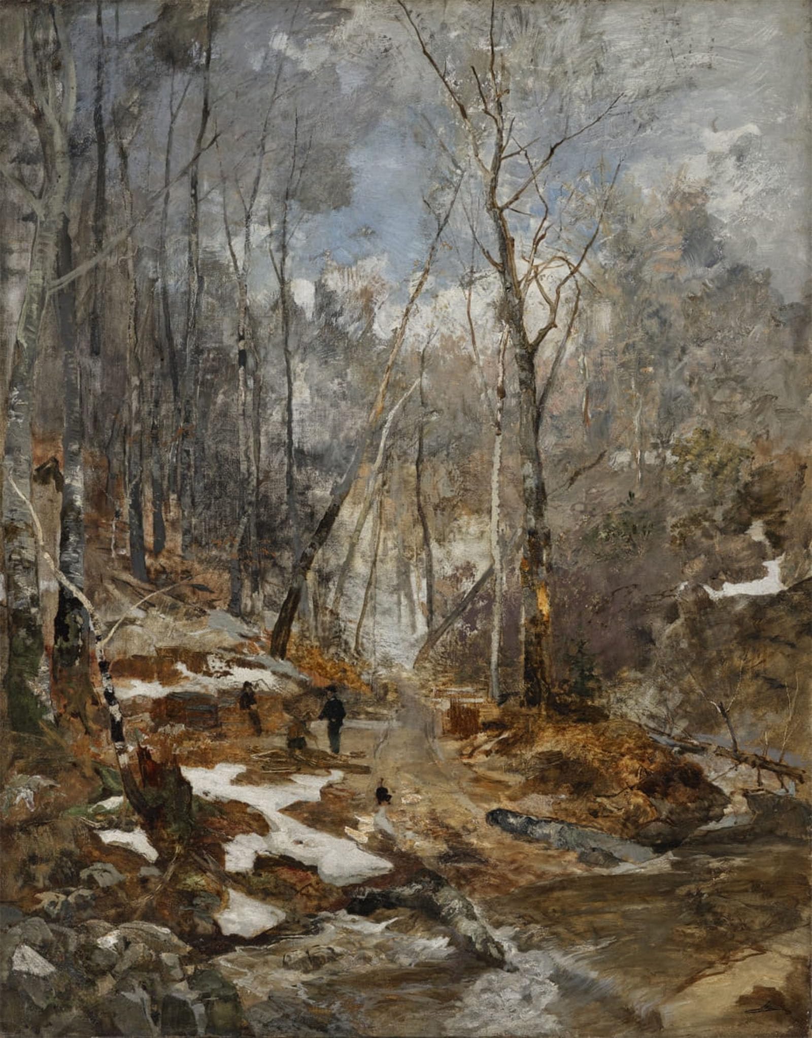 POSTERIIk Vintage Art Print Images Pictures Print February Mood Early Spring in the Vienna Woods by Emil Jakob Schindler Modern Colour Posters for Office Home Decor 60x90cm