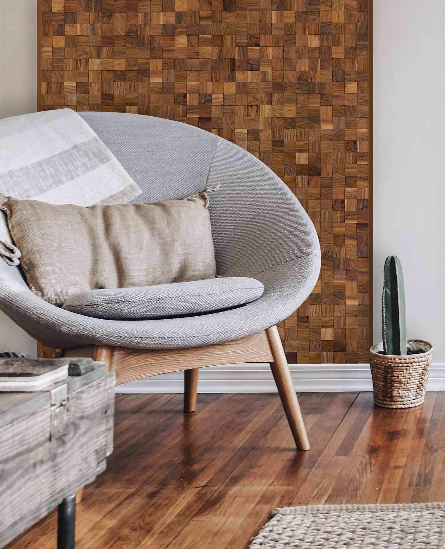 Buy wodewa Wood Cladding for Interior Walls SelfAdhesive Black Walnut