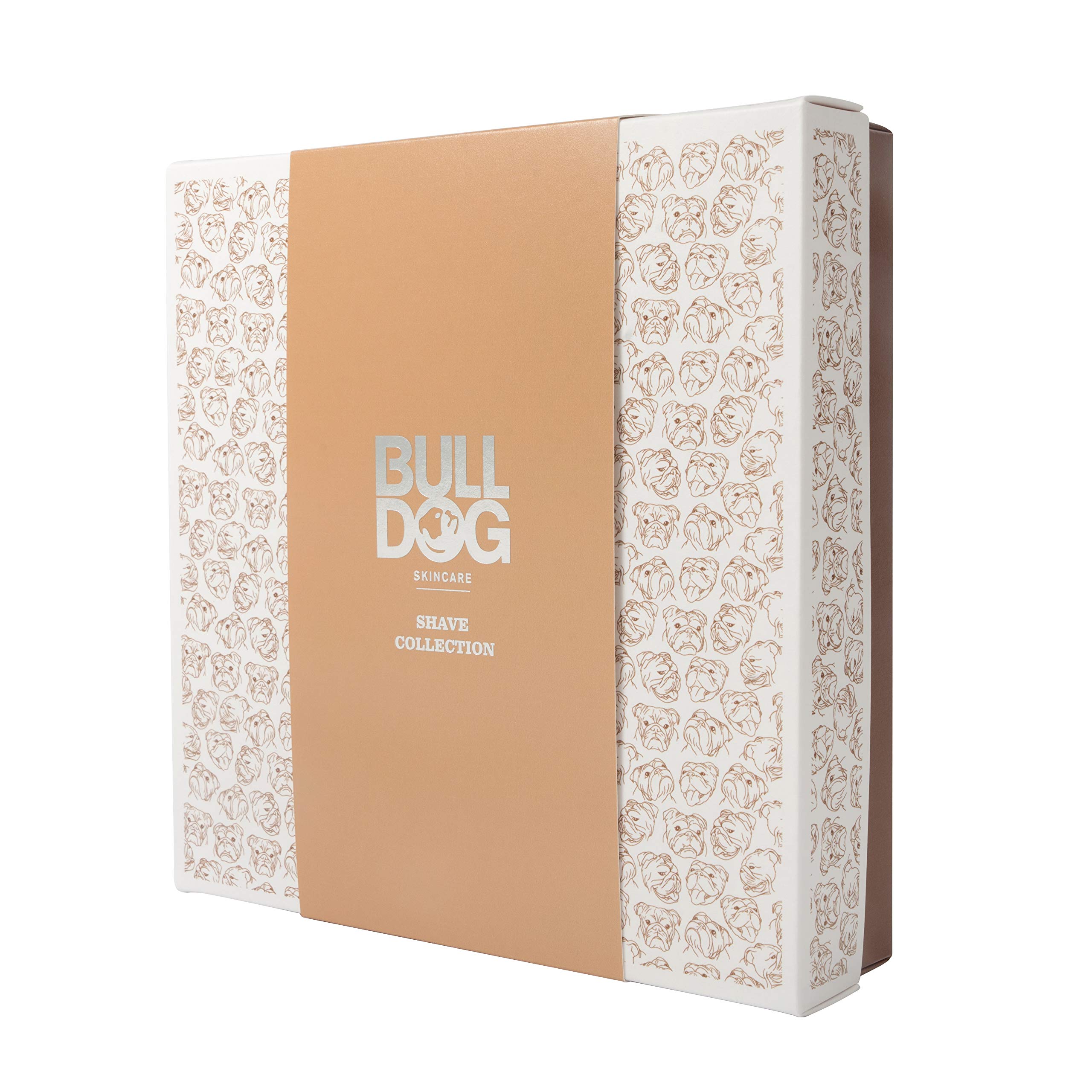 Bulldog Skincare-Kit Shave Collection - Incluye Maquinilla Original Bambú de 5 Hojas + Exfoliante Facial 125 ml + Crema Facial Hidratante 100 ml+ Brocha de Afeitar + Jabón de Afeitado 100 g + Bolsa