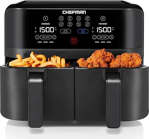 Chefman TurboFry Touch Dual Air Fryer, Maximize The Healthiest Meals
