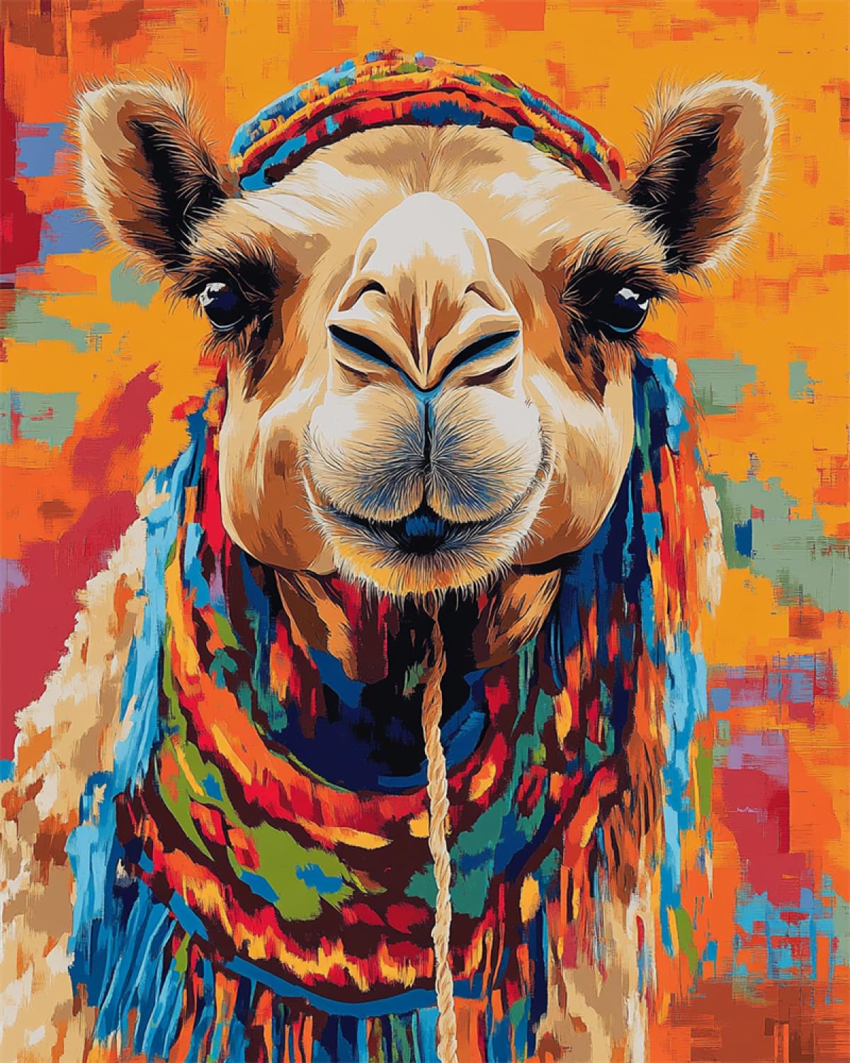Taxpy No Frame Diy Paint By Numbers Kits（No Frame） Camel Animal Paint By Numbers For Adults Beginners Canvas Painting Kits Loisirs Créatifs Adultes Home Decoration 30X40cm