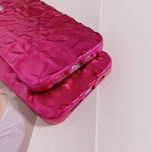 Miniatura 7 de Yebowe Funda compatible con iPhone 13 Mini, bonita funda de silicona suave plisada en 3D para mujeres y niñas, funda de silicona suave para iPhone