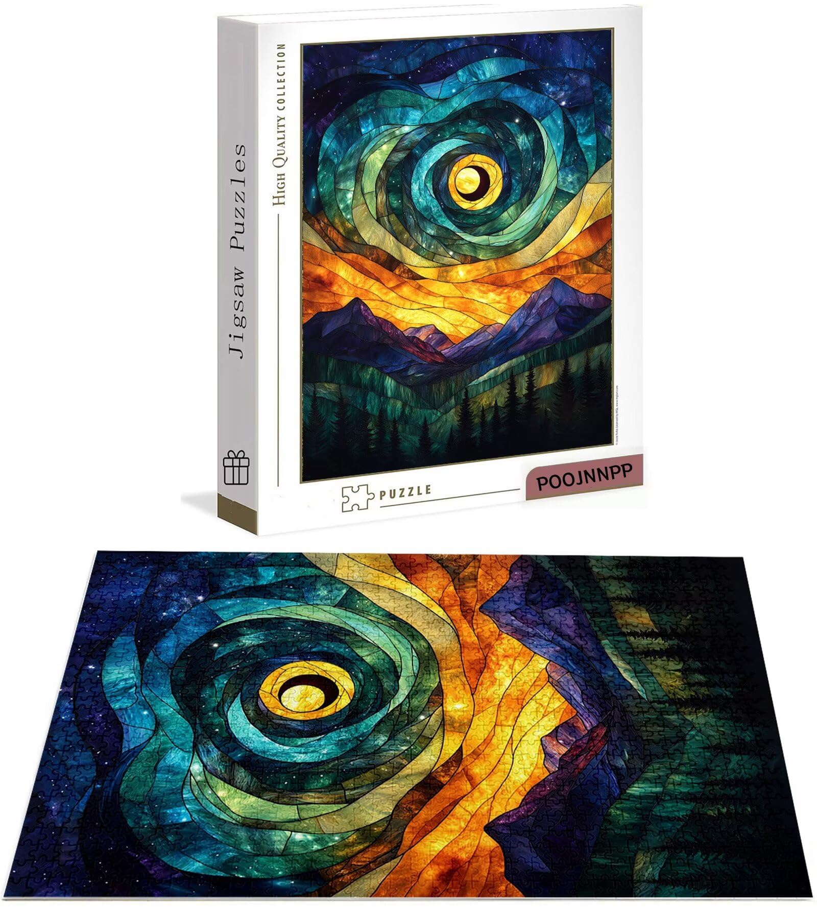 Puzzle 1500 elementów Dorośli gwiaździste niebo, puzzle 1500 elementów idealnie zagnieżdżone litery z tyłu, krajobraz gra edukacyjna wyzwanie policzek sztuka klasyczne puzzle, dla dorosłych i