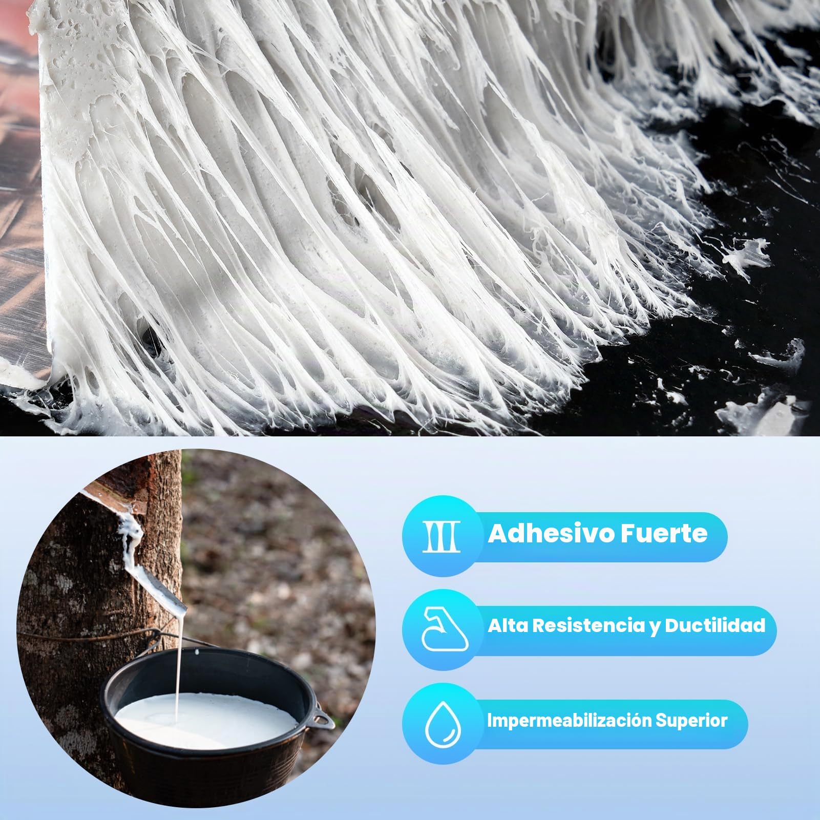 ADHES Cinta de Butilo Impermeable autoadhesiva, 20CM x 5M x 9Rollos, 47 mil de Espesor cinta aluminio adhesiva para fugas de techo, reparación de grietas, ruptura de tuberías