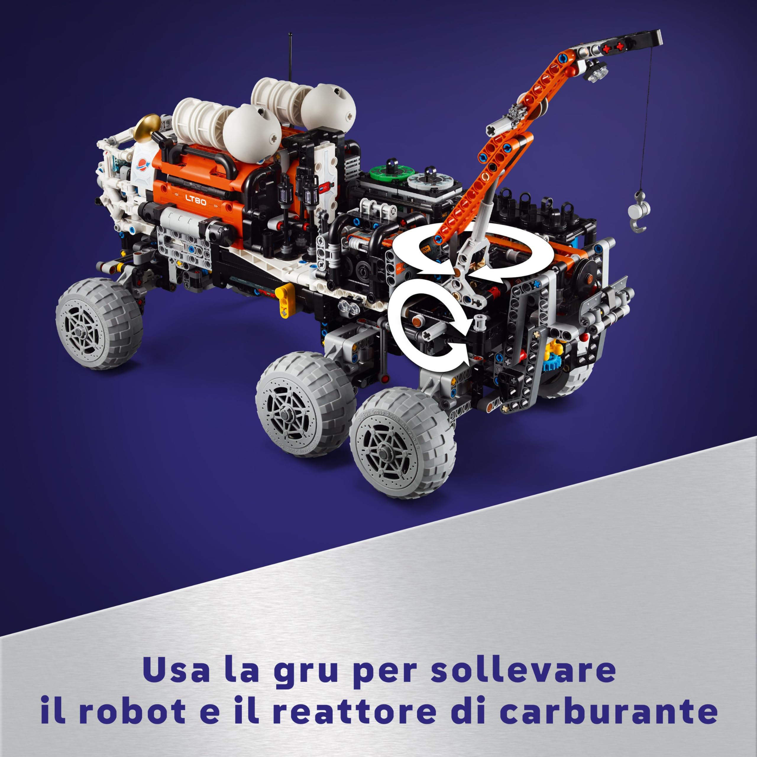 LEGO Technic Rover di Esplorazione Marziano, Giochi Spaziali per Bambini e Bambine da 11 Anni in su, Modellino da Costruire di Veicolo Giocattolo Ispirato alla NASA con Funzioni, Idea Regalo 42180