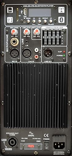 Miniatura 6 de Harmony Audio HA-L15BA Pro DJ Live Series Bluetooth 15" Powered 1200W PA Altavoz