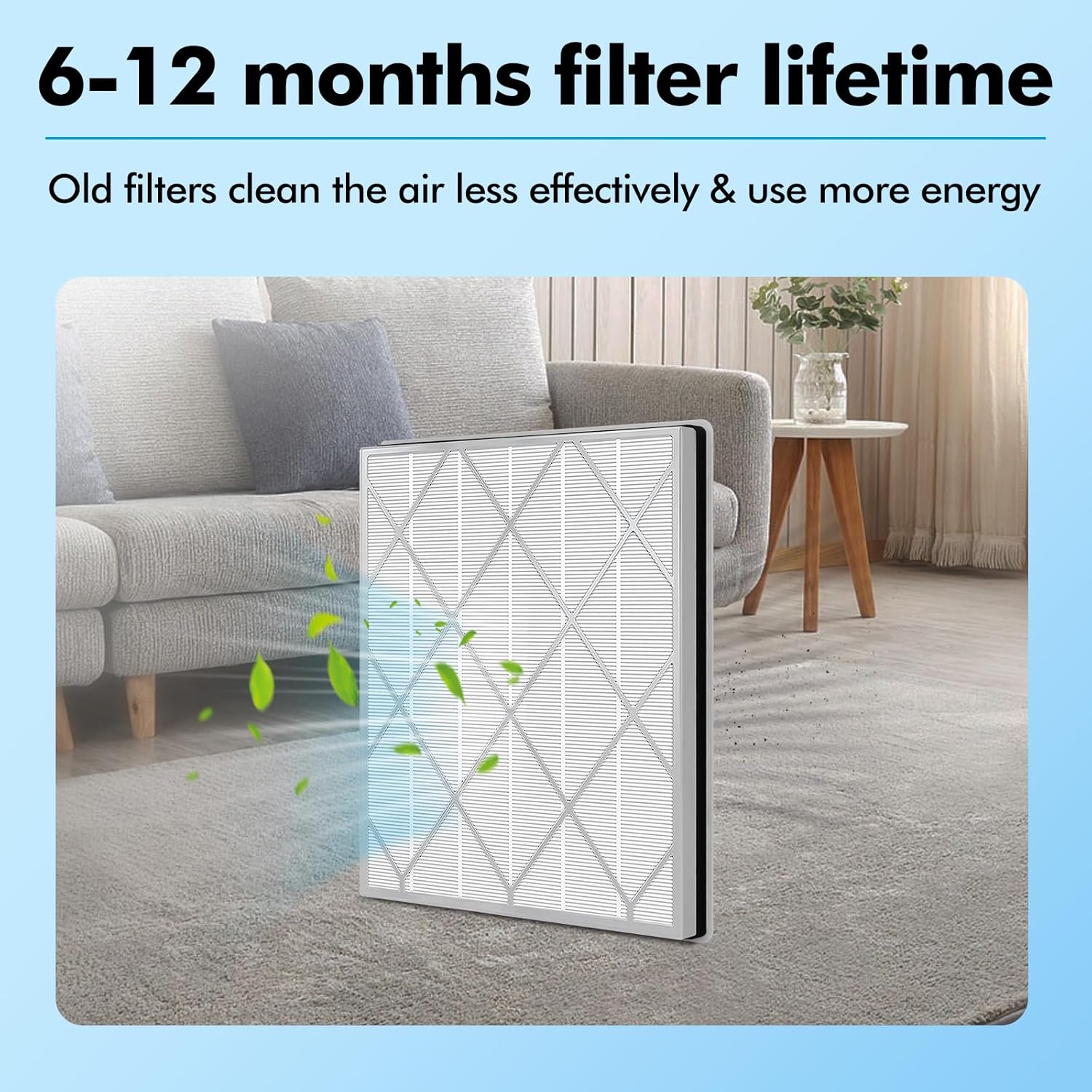 2 Pack HE401 Filter Replacement for Shark Air Purifier 4-Fan Model, HE402 HEPA Filter Compatible with Shark HE401 HE402 HE405 Air Purifier, Part HE4FKPET - Image 8