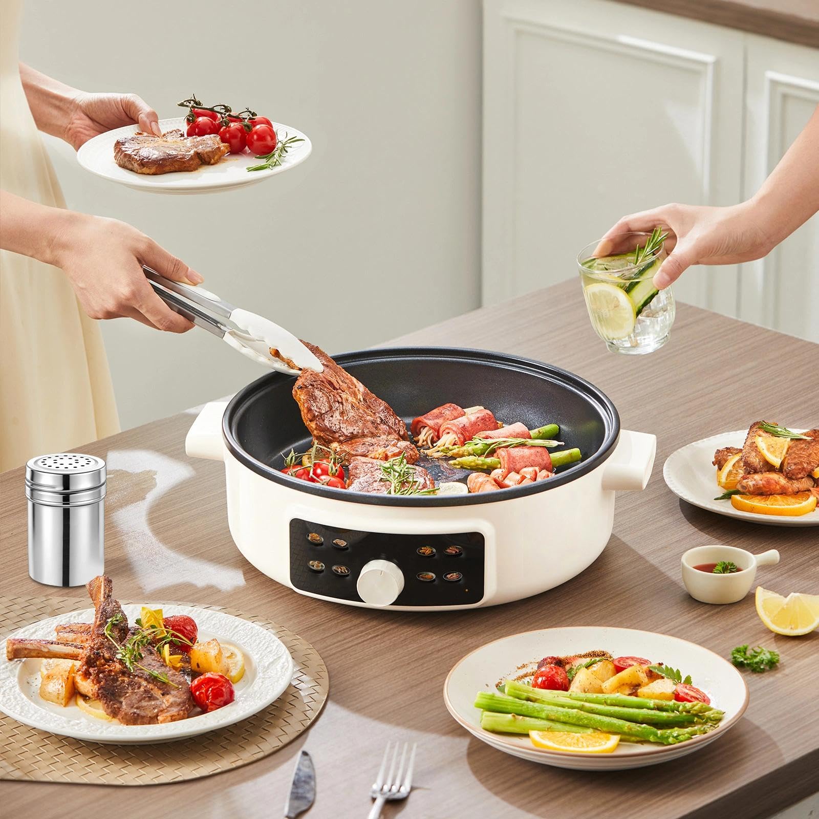 2 Pièces Distributeur D'assaisonnement Polyvalent, Petit Saupoudreuse à Epices, Argent Bouteille D'assaisonnement en Acier Inoxydable, pour Sel, Cannelle, Paprika