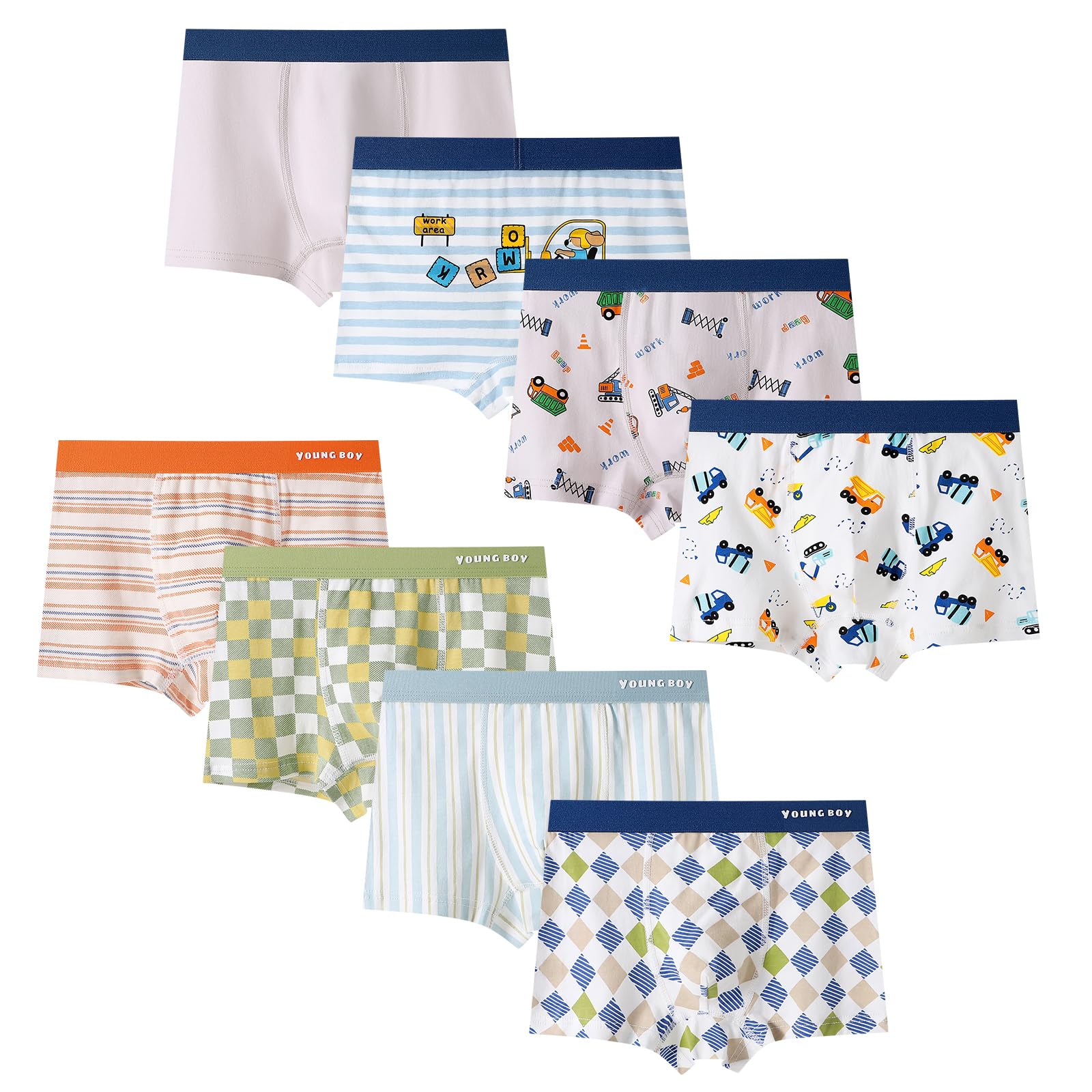 Unterhosen für Jungen, Dinosaurier, Kleinkind, Jungen, Boxershorts, Slips, 8er-Pack, für Babys und Kinder, Baumwolle, 2–12 Jahre