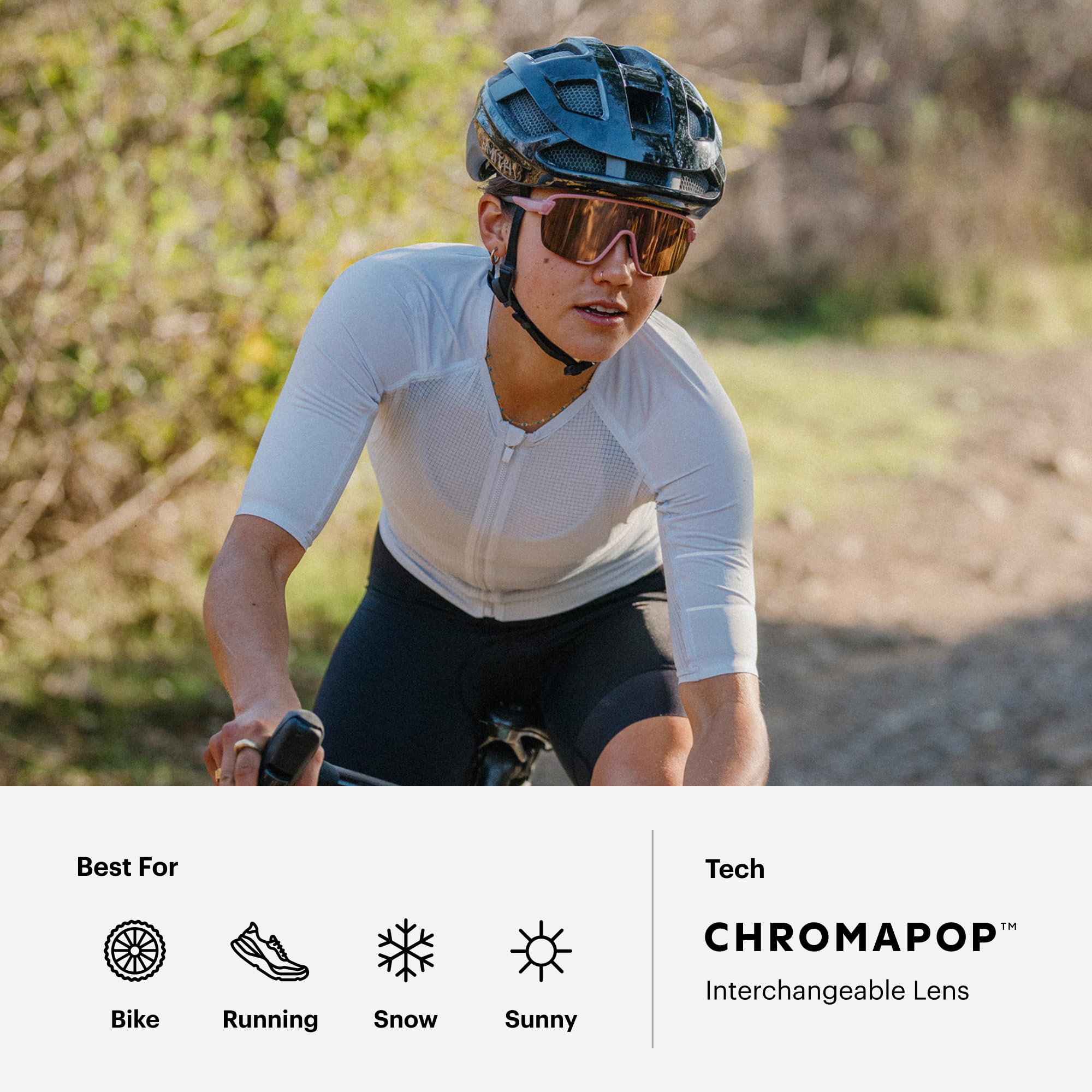 SMITH Bobcat Sonnenbrille - Shield Lens Performance Sport-Sonnenbrille für Skifahren, Radfahren, MTB & mehr - für Damen & Herren