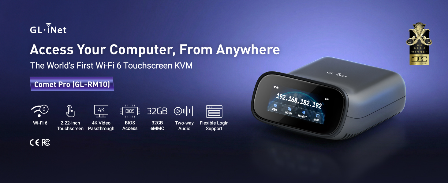 Amazon.com: GL.iNet Comet Pro (GL-RM10) Remote KVM Over Wi-Fi