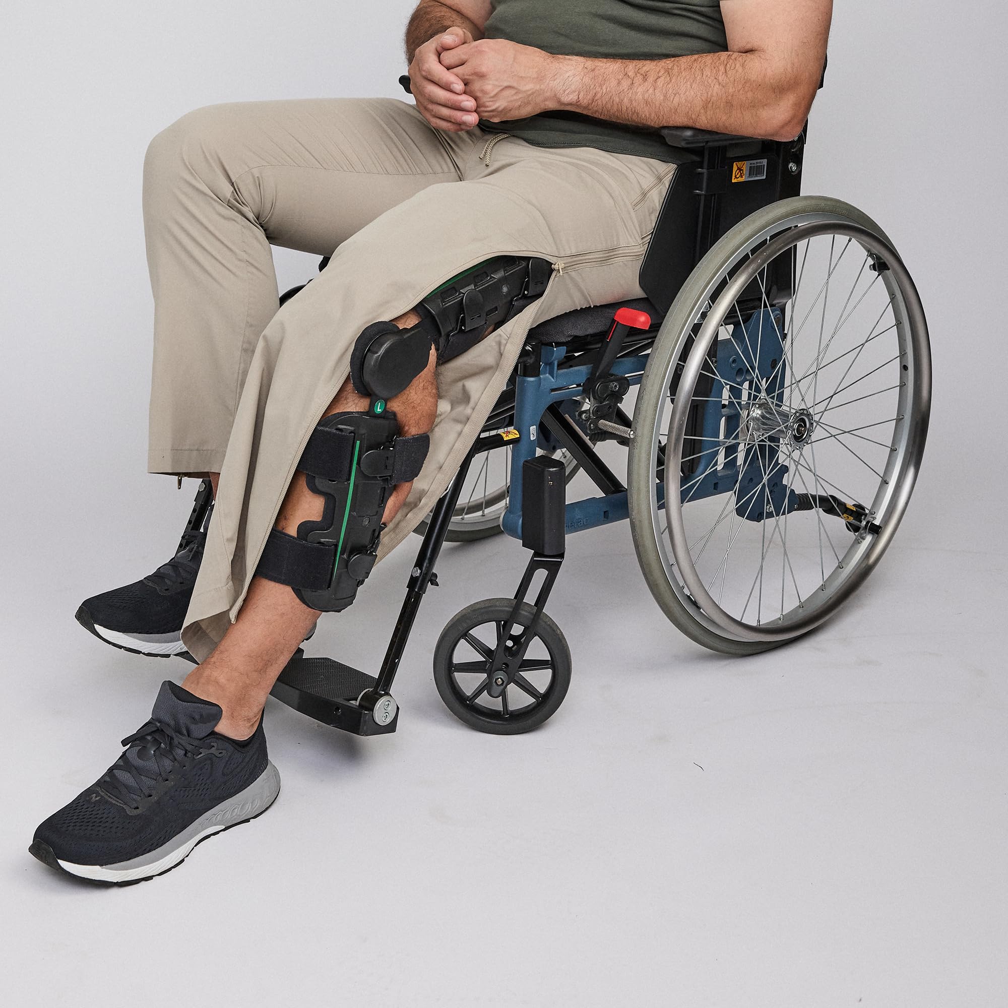 Dobsom Saltö spodnie adaptacyjne dla mężczyzn i kobiet, z odpinanymi długimi zamkami, całkowicie otwarta konstrukcja, idealne pooperacyjne, odpinane, na rozdarcie, spodnie rehabilitacyjne