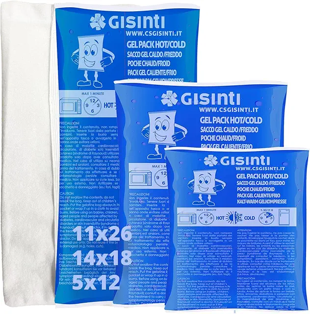Bolsa de Gel Reutilizable Gisinti Frío y Caliente 3 Unidades