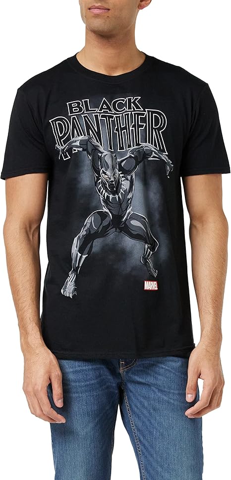 Marvel black panther men's t shirt Clearance