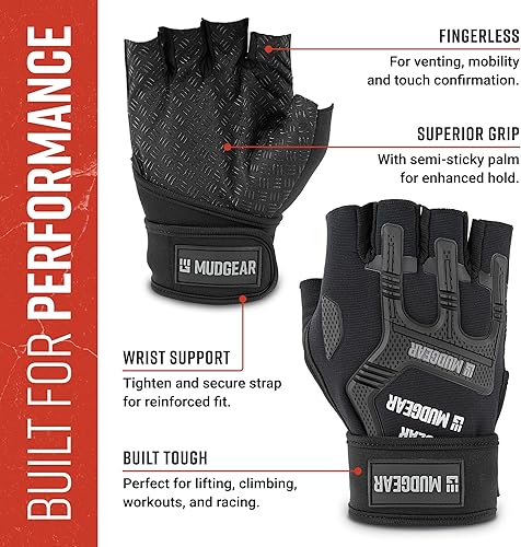 Miniatura 3 de Guantes OCR mejoran el agarre, protegen las manos, aumentan el rendimiento, guantes de carreras de obstáculos, guantes de entrenamiento con pesas