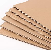 Vista 3 de ZOENHOU 30 hojas de cartón corrugado de 12 x 12 x 1/4 pulgadas, insertos de cartón de una sola pared de 5 capas, separadores cuadrados de cartón