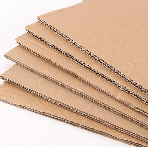 Miniatura 3 de ZOENHOU 30 hojas de cartón corrugado de 12 x 12 x 14 pulgadas, insertos de cartón de una sola pared de 5 capas, separadores cuadrados de cartón