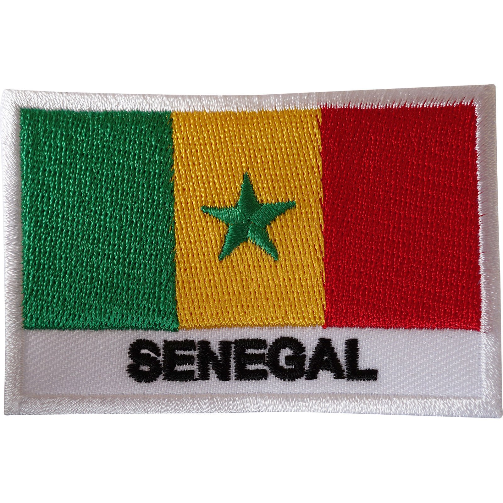 Ellu Senegal Flag Patch Sew On Clothes Jacket Bag Africa African Embroidered Badge