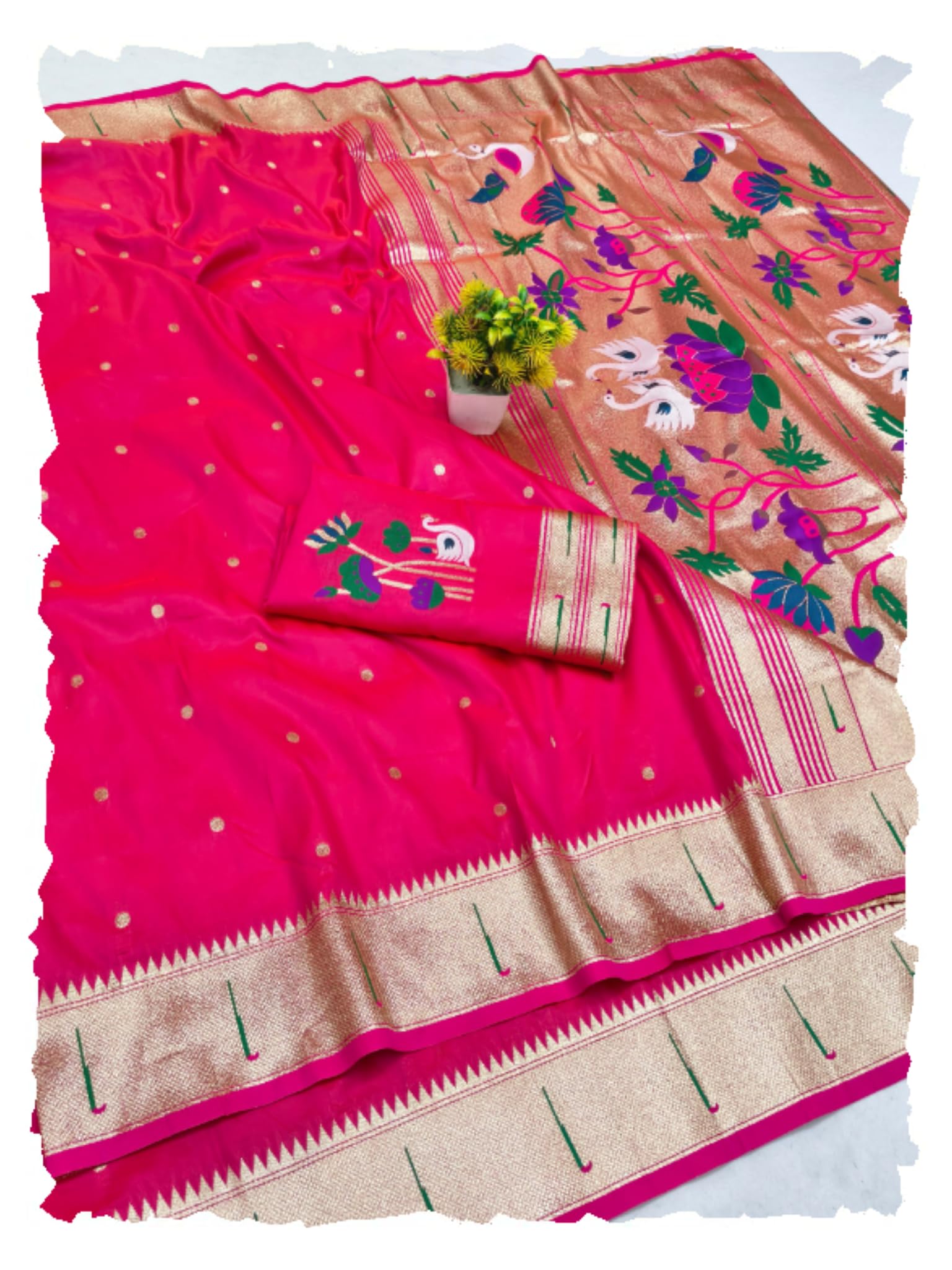 ratnavali Paithani Silk Saree | Banarasi Silk Kanjivaram Silk Saree | Banarasi Paithani Silk Saree-picture-40