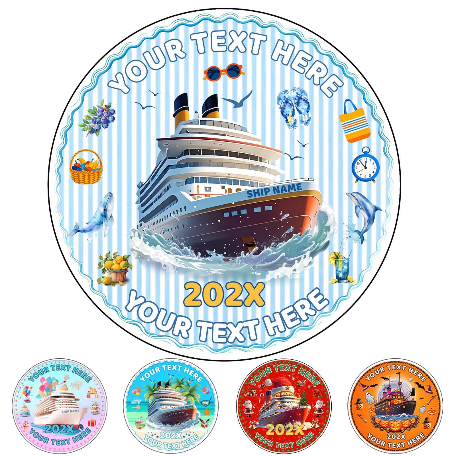 Custom Mediterranean Cruise Door Magnets Cruise Essentials Personalised Name Year Cruise Door Decorations Magnetic Customised Ship Door Magnets Decorations