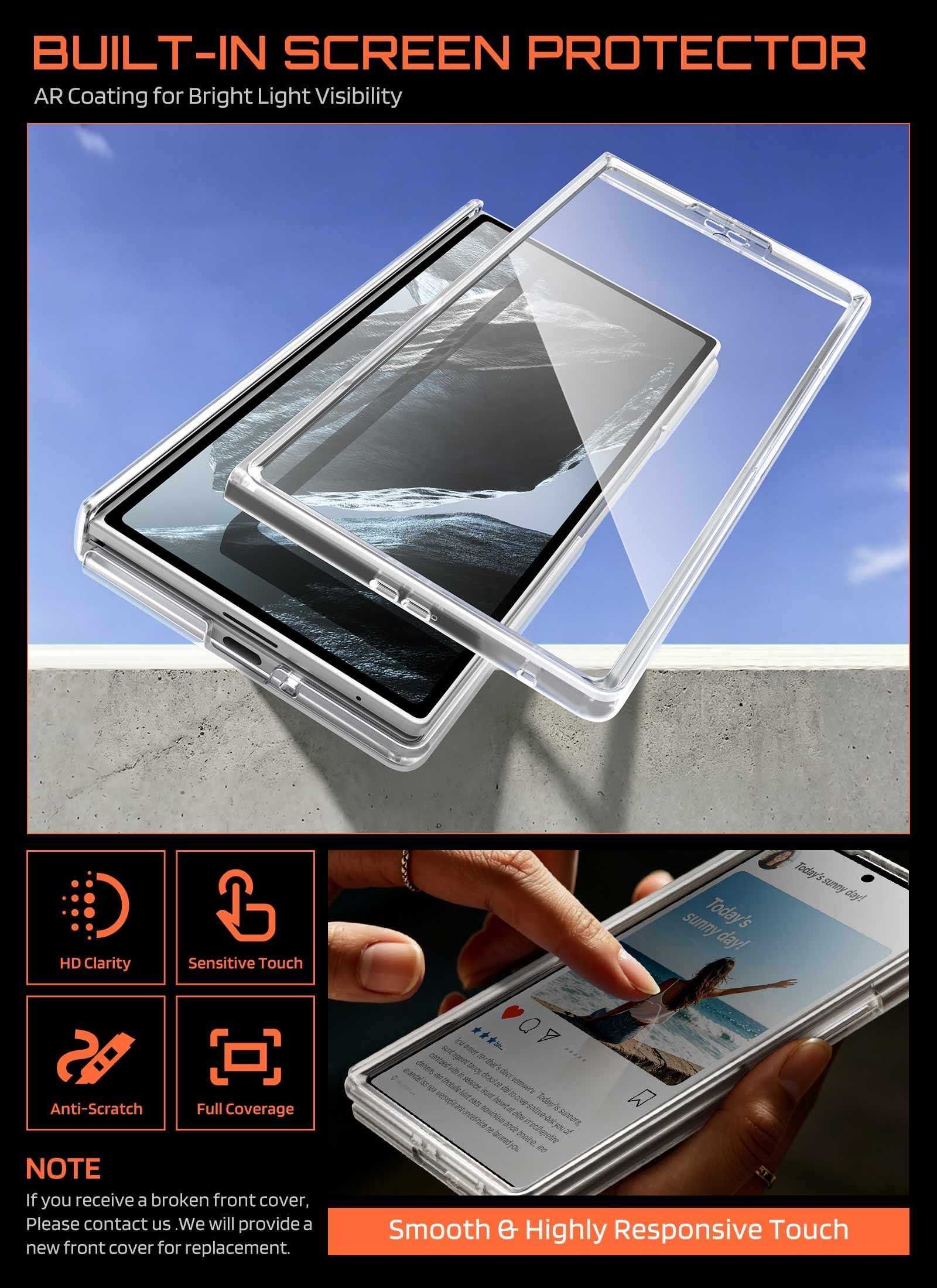 SUPCASE Cover per Samsung Galaxy Z Fold 8 Ultra con Pellicola Protettiva | Supporto Magnetico Compatibile con MagSafe [Protezione Cerniera] Custodia Sottile Antiurto di Livello Militare, Trasparente