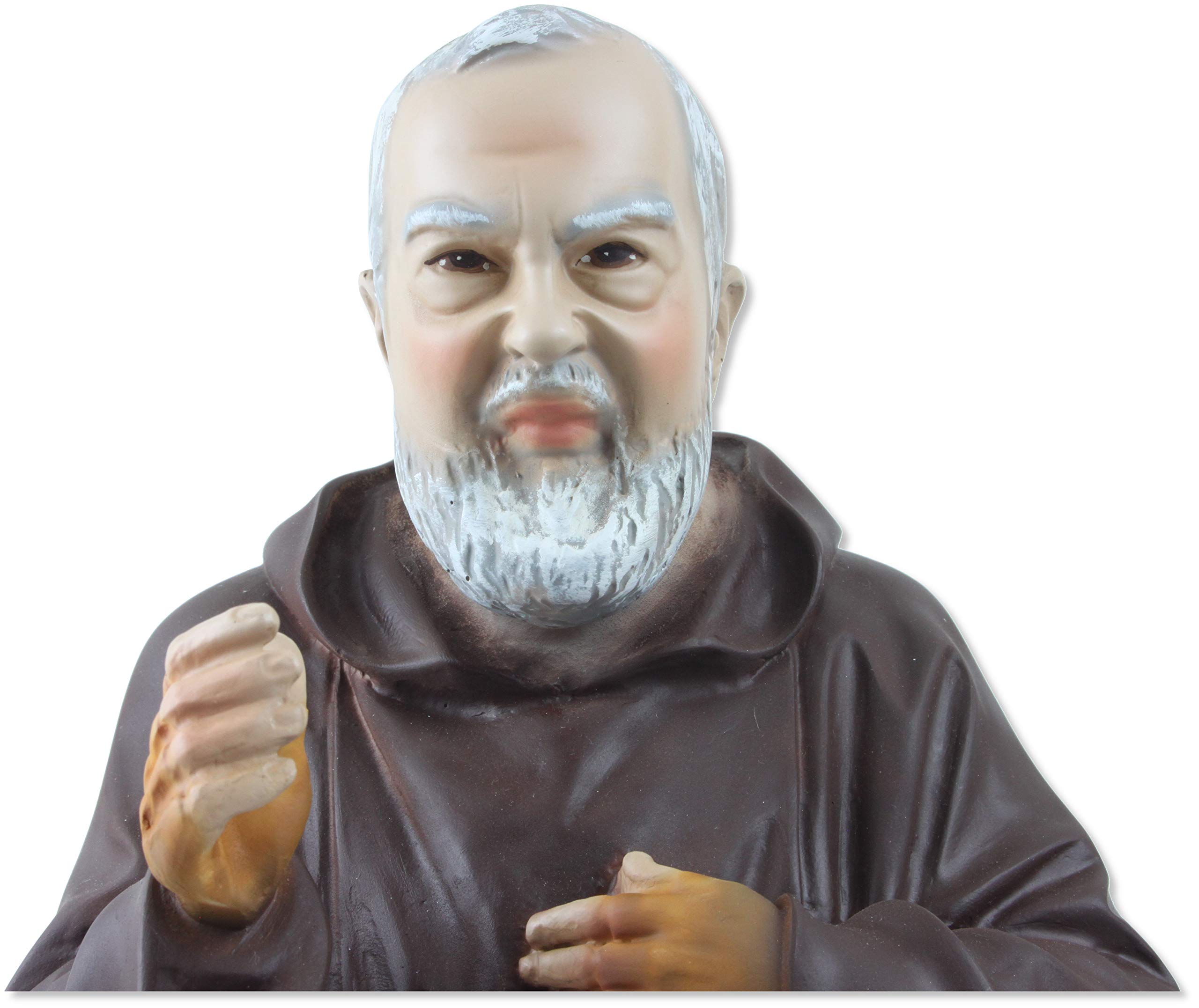 Proposte Religiose Statua San pio (Padre pio) di Pietrelcina in Resina cm 50 - Made in Italy