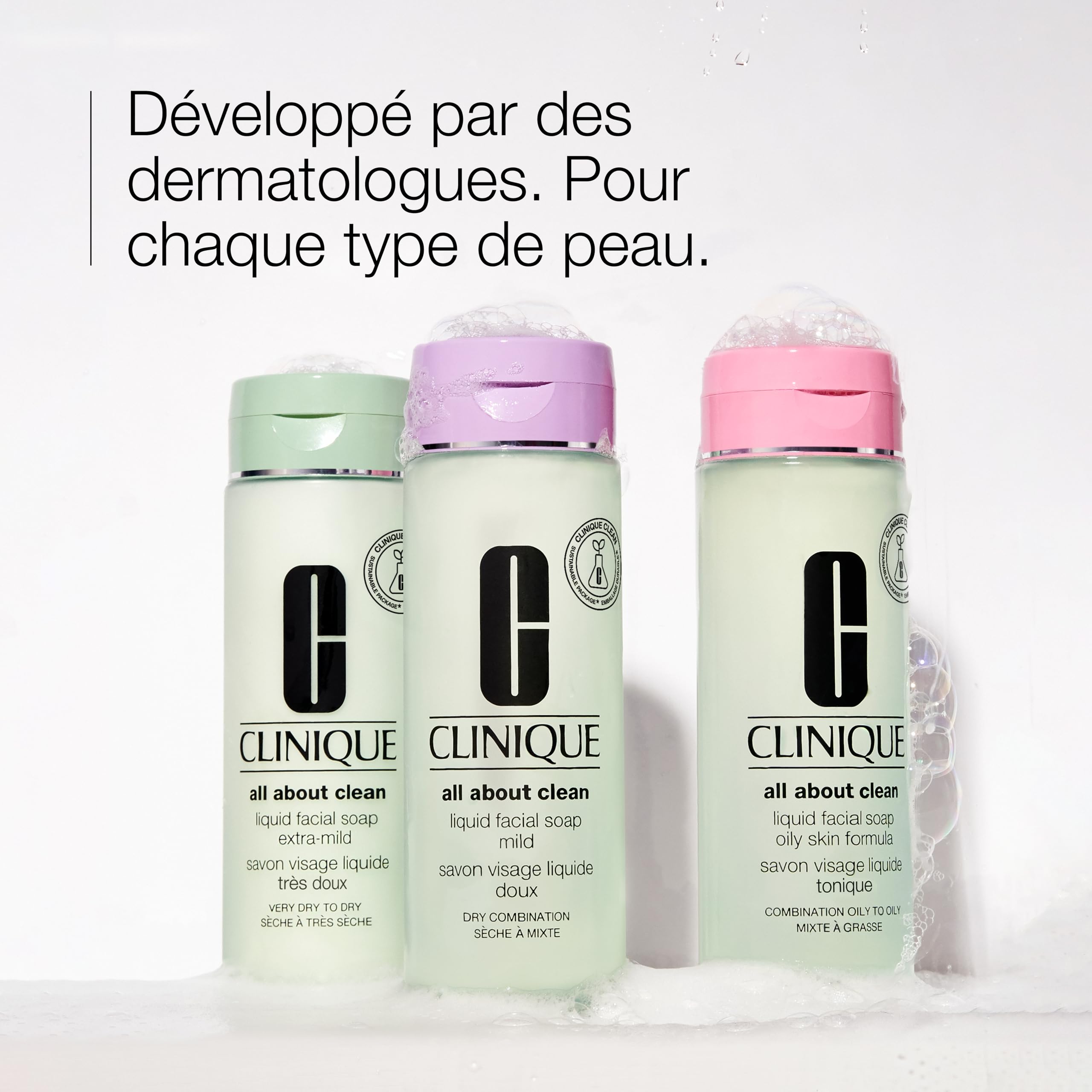 Clinique All About Clean Savon Visage Liquide Tonique, Pour Peaux Mixtes à Grasses, 200 ml