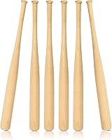 Vista 1 de Marsui Mini bate de béisbol de 18 pulgadas de madera sin acabar, pequeños bates de béisbol de madera sin pintar, bates de béisbol de madera sin