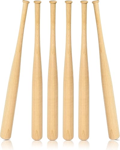 Marsui Mini bate de béisbol de 18 pulgadas de madera sin acabar, pequeños bates de béisbol de madera sin pintar, bates de béisbol de madera sin