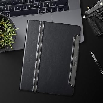 Antbox Case for iPad mini 5 2019 (5th Generation 7.9 inch) / iPad mini 4 with Built-in Pencil Holder PU Leather Smart Cover with Auto Sleep/Wake Stand Function (Black)