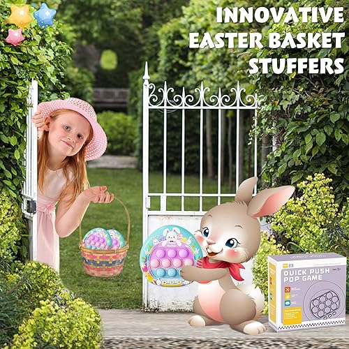 Miniatura 3 de RaboSky Juguete para ansiedad con forma de conejo de Pascua  Ideal como relleno de cesta de Pascua para niños de 8 a 12 años, juego de mano de