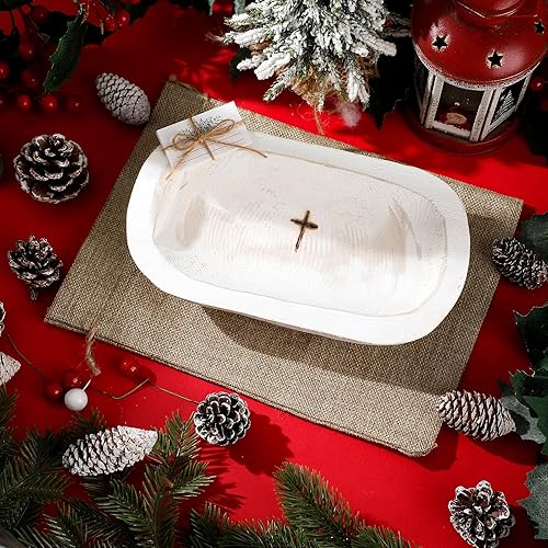 Miniatura 6 de Eaasty 4 juegos de cuencos de masa pequeños de oración con tarjetas, cuenco de cruz religiosa, masa de oración cristiana, regalo religioso para