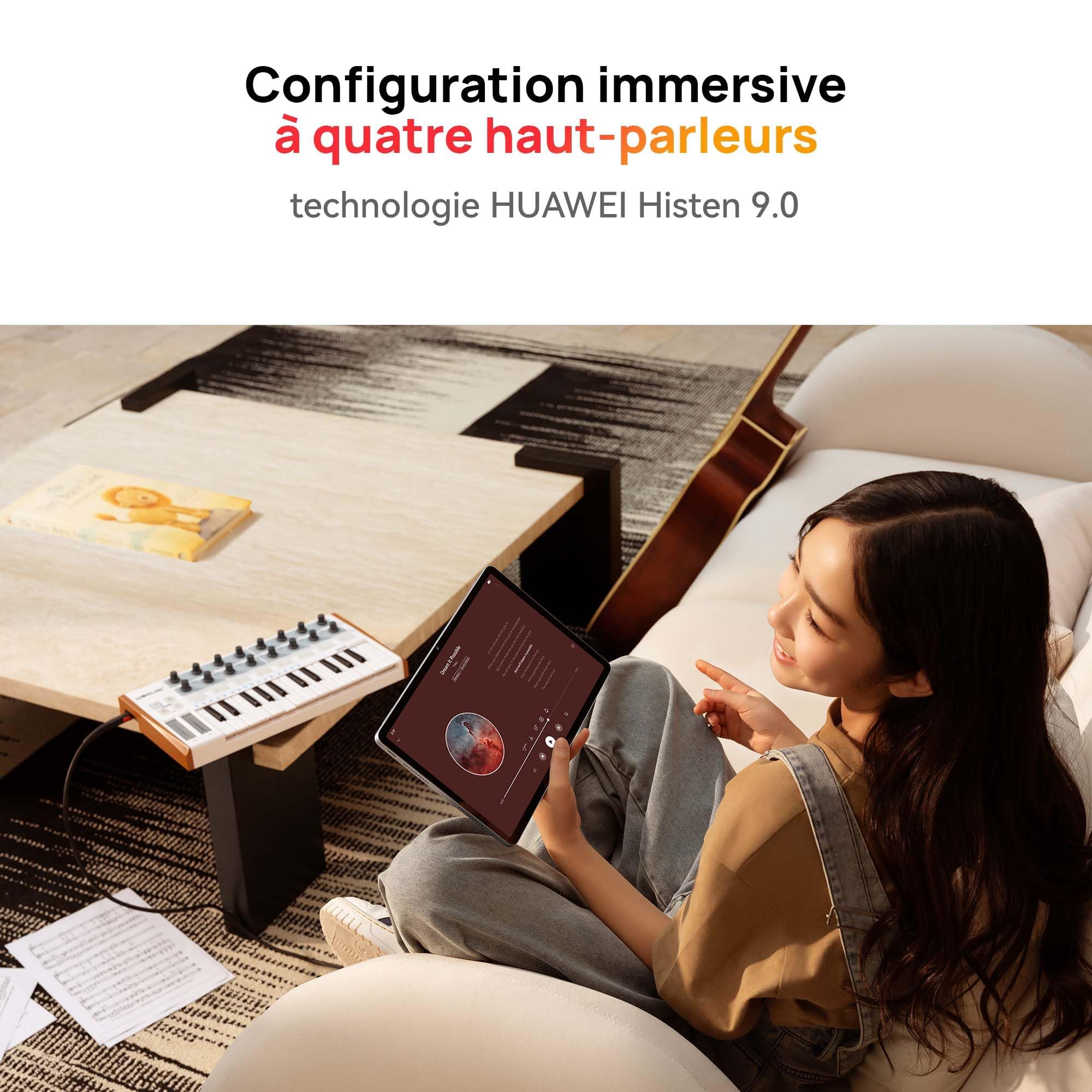 HUAWEI MatePad SE 11 Tablettes, Écran Fullview Eye Comfort 11 Pouces, 4+128G, Slim and Light 475g 6,9mm, Son époustouflant ajusté par Histen 9.0, Batterie de 7,700 mAh, Gris