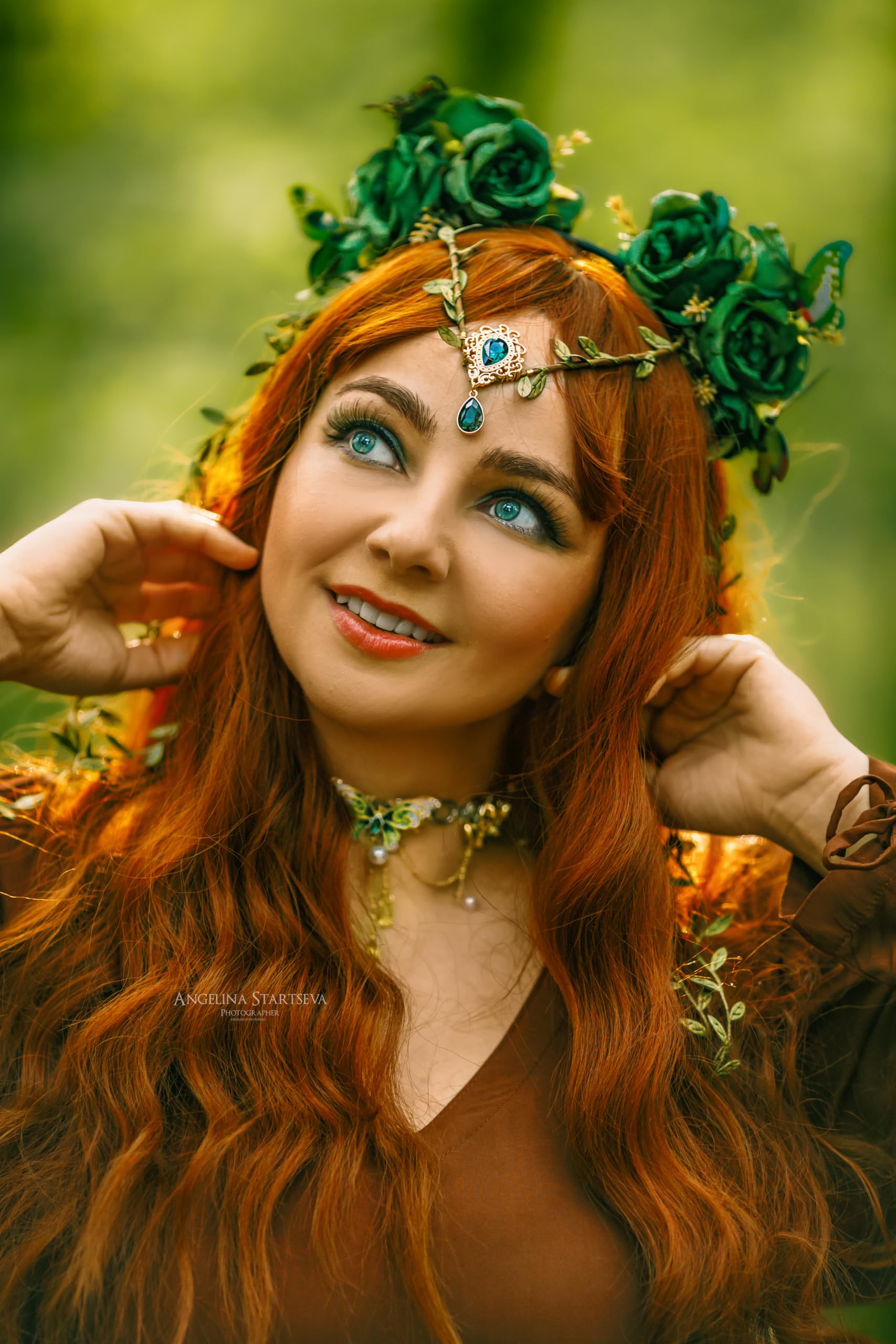 Amazon.com : MOSTORY Green Fairy Flower Headpiece - Elf 