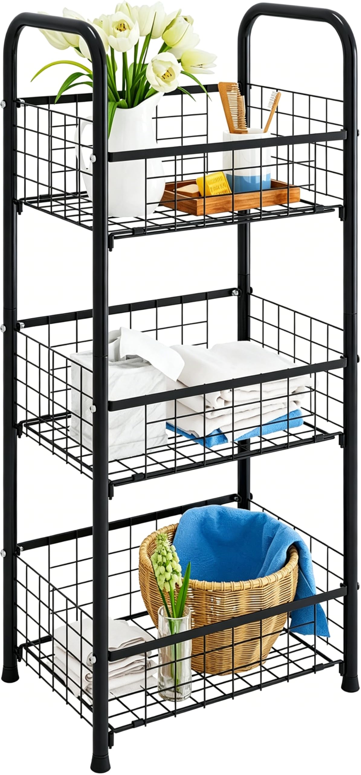 Amazon.com: PROXRACER 3-Tier FreeStanding Open Shelf,Bathroom