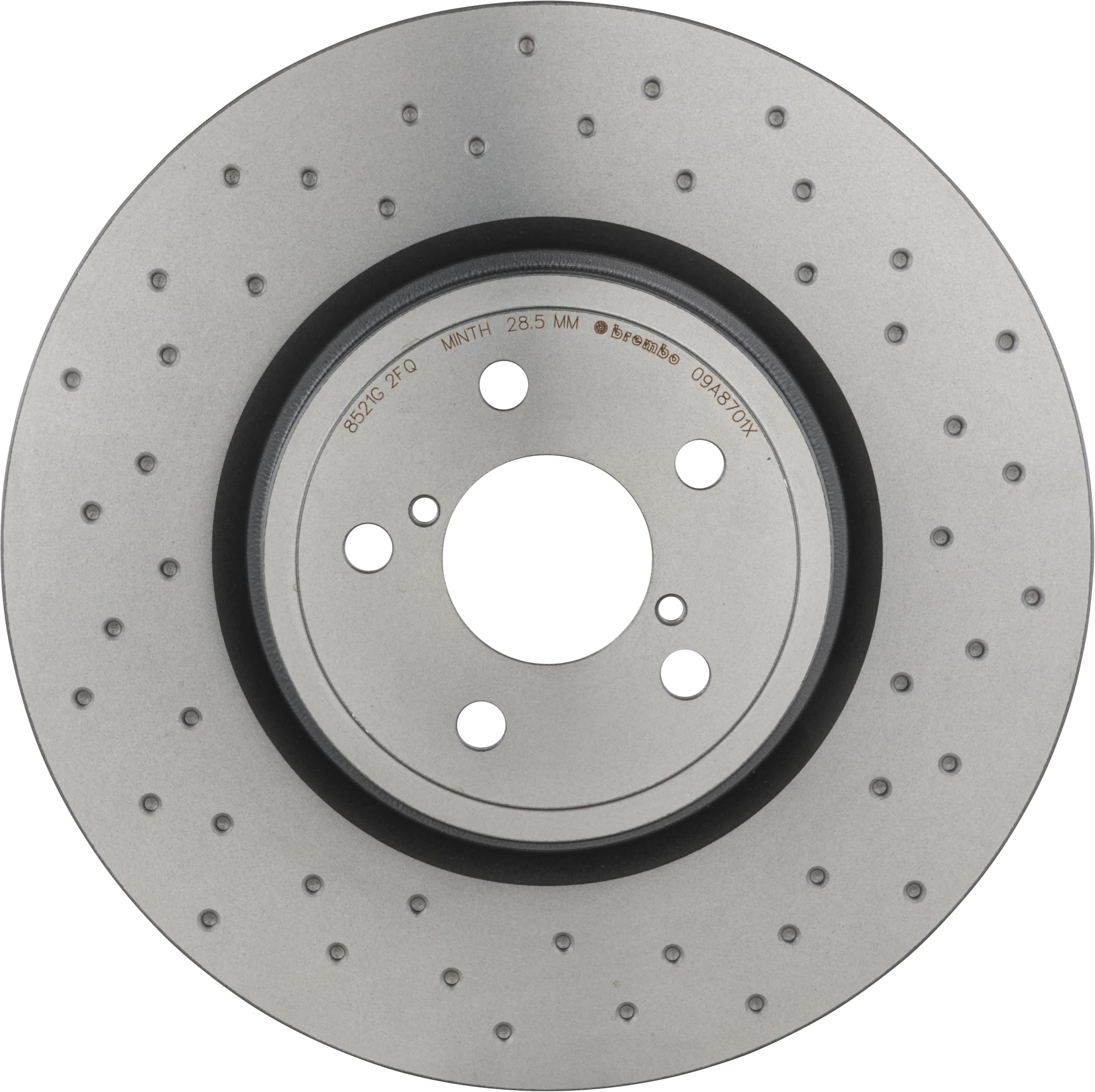 Brembo Xtra 09.A870.1X - Przednia perforowana tarcza hamulcowa, Zestaw 1