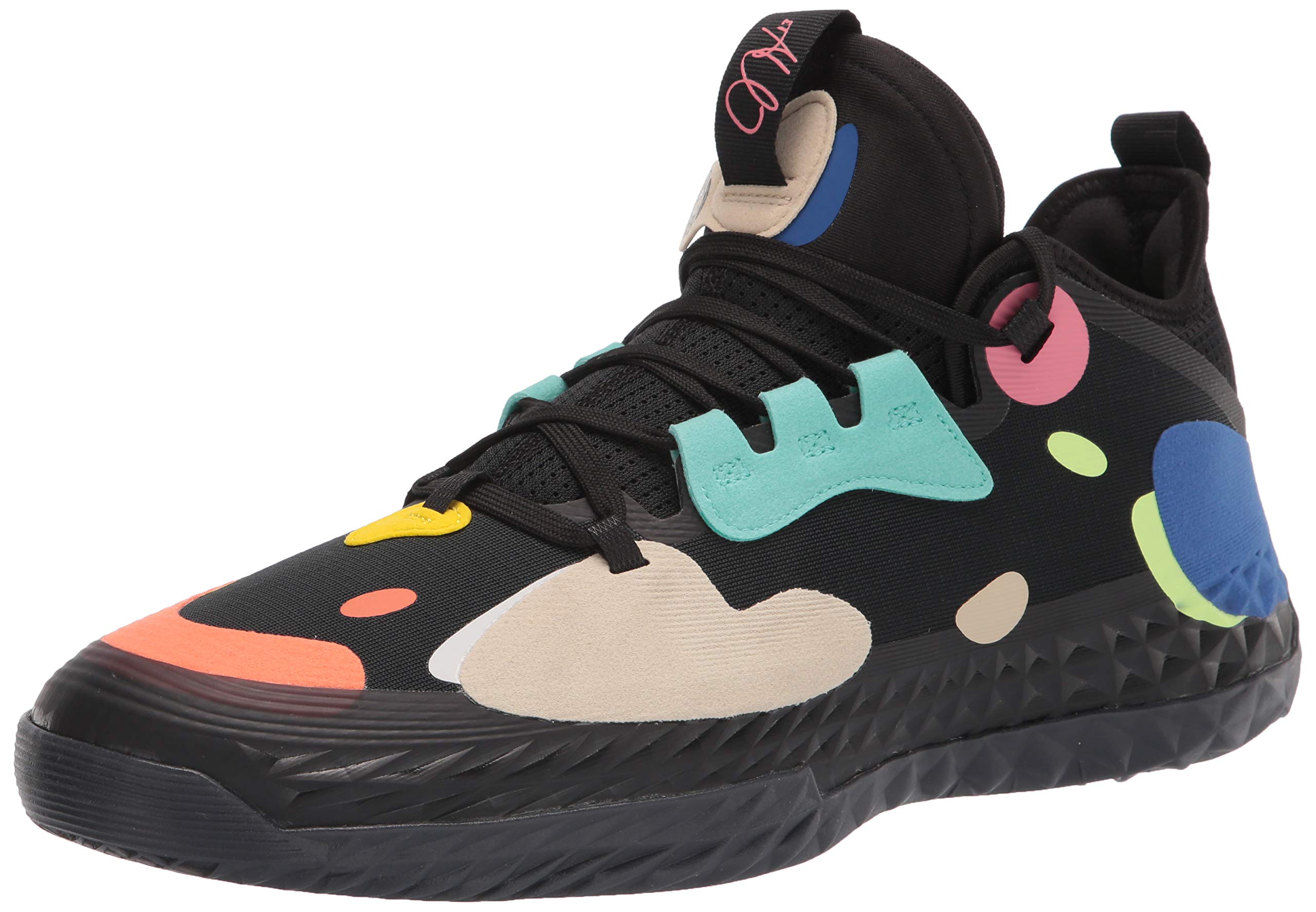 adidas unisex adult Harden Volume 5 Basketball Shoe, Black/White/Team Royal Blue, 9.5 Women Men US